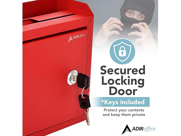Adir Suggestion Box with Lock and Slot