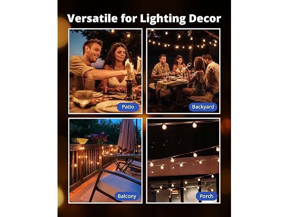 VIPAR Outdoor String Lights, 30FT