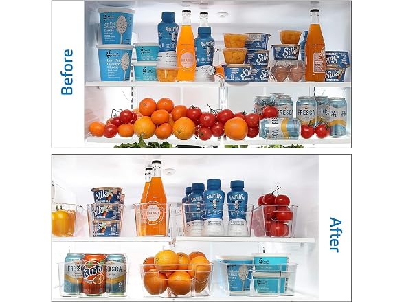 Hearth & Harbor 56 Piece Fridge Organizer Bins - Set of 32