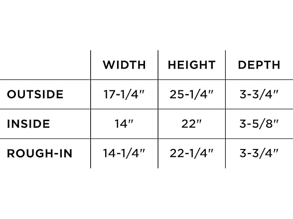 EZ NICHES New Ready for Tile Recessed
