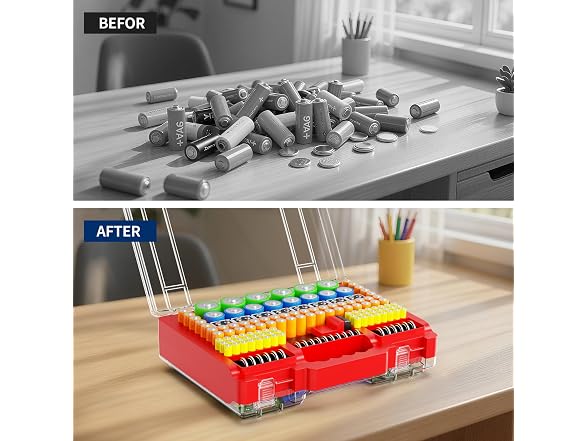Yeenhoopy Battery Organizer Holder