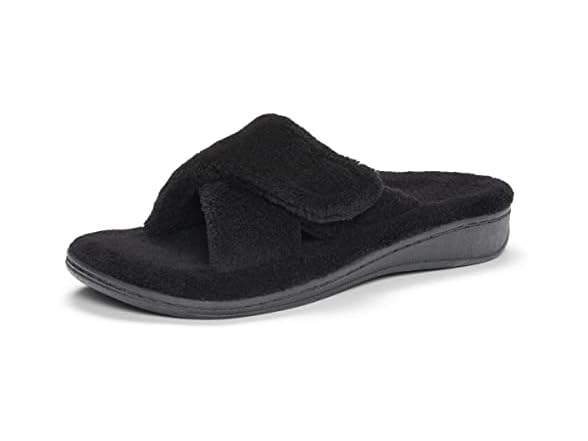 Vionic Keira Adjustable Cozy Slide Slippers – Women's Black – Brand New No Box