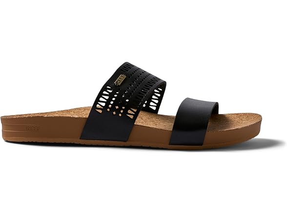 Reef Women Cushion Vista Perf Black-Tan Sandal