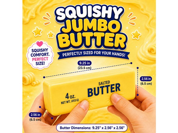 Twilight Squishy Sensory Toys Jumbo Butter, 3PK