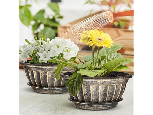 NIKONIKO 6 Pack 12 inch Flower pots