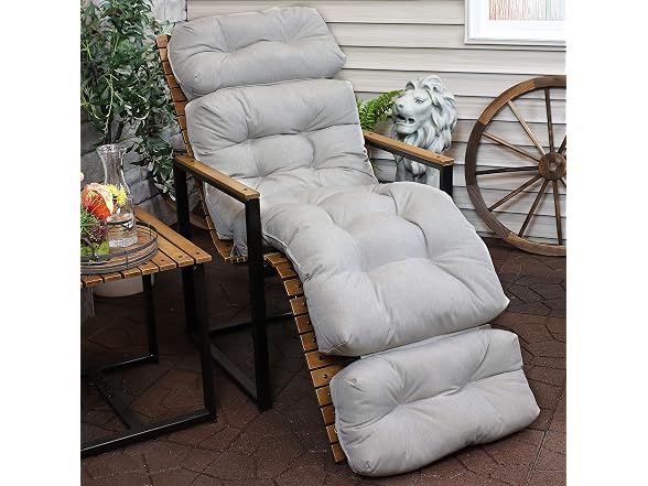 Sunnydaze 75-Inch 300 D Olefin Tufted Outdoor Chaise Cushion - Gallery 4