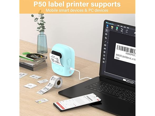 Mini Bluetooth Label Maker Barcode Printer