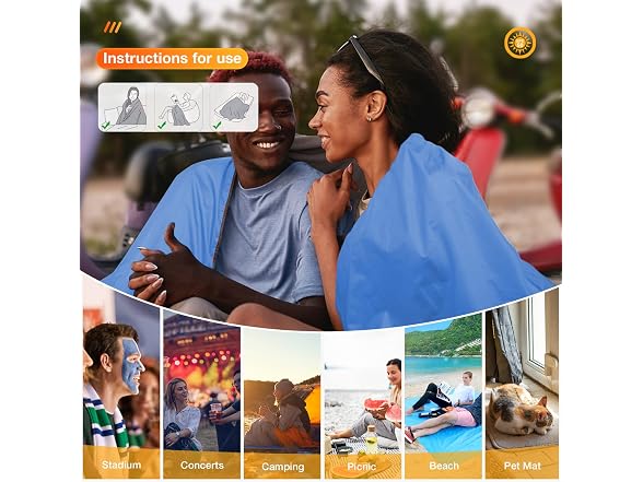 DUKUSEEK Hooded Waterproof Stadium Blanket
