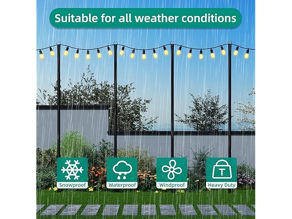 Xbrigh String Light Poles