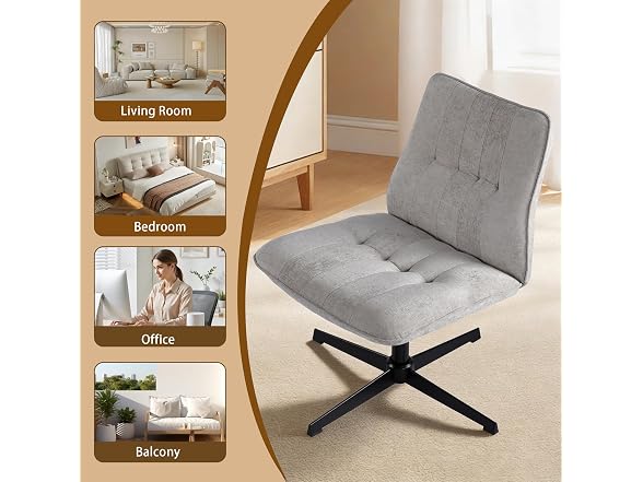 Criss Cross Desk Chair, No Wheels