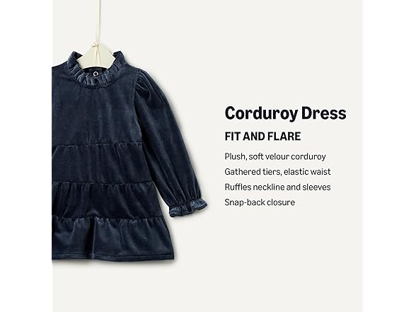 Baby Velour Corduroy Dress | Your Color Choice