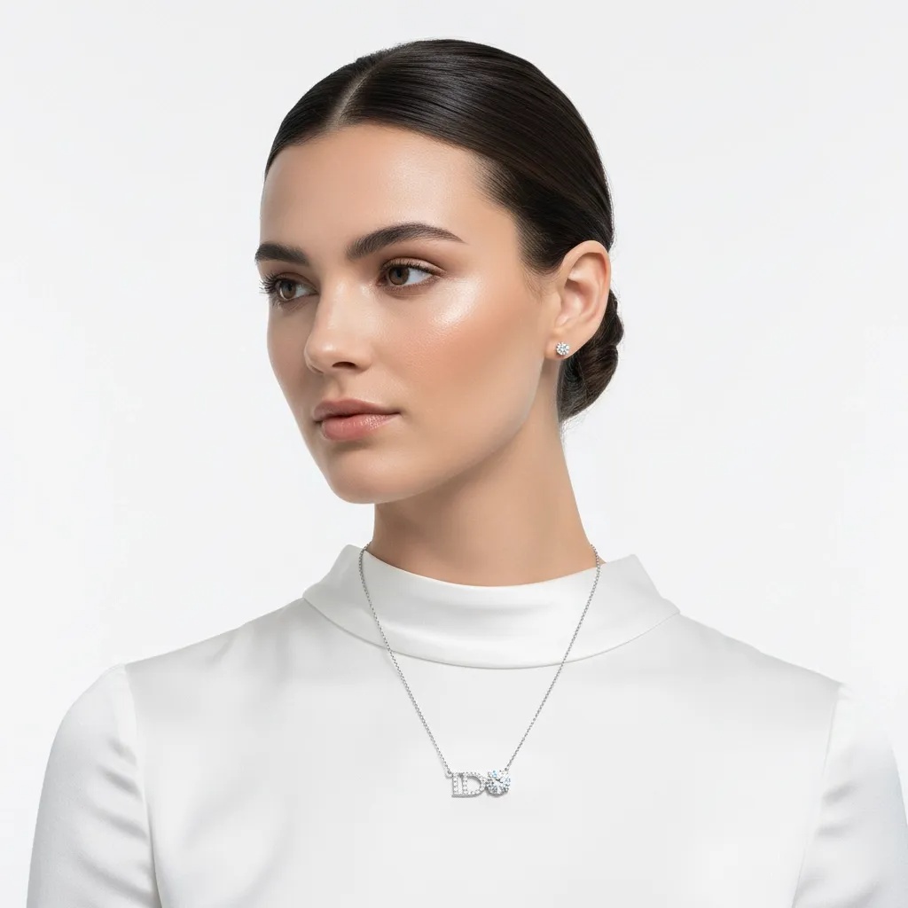 Diamond I Do Wedding Necklace - Gallery 8