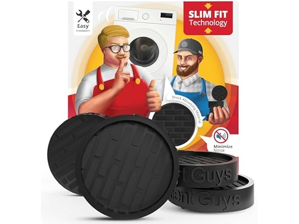 Silent Guys Anti-Vibration Pads, 4-Pack