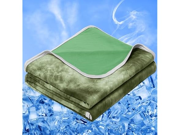 inhand Cooling Blanket Twin Dark Green