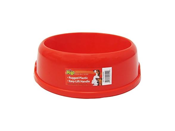 Hilo Large Durable Rugged Plastic Pet Feeding Dish
