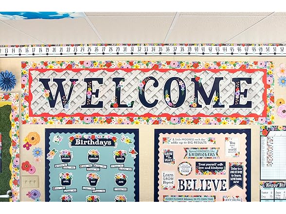 Teacher Wildflowers Welcome Bulletin Board