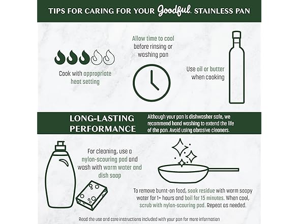 Goodful 12-Piece Classic Stainless Steel Cookware Set 