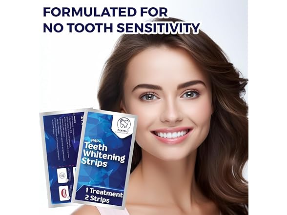 DENTELO Teeth Whitening Strips, 28 Strips