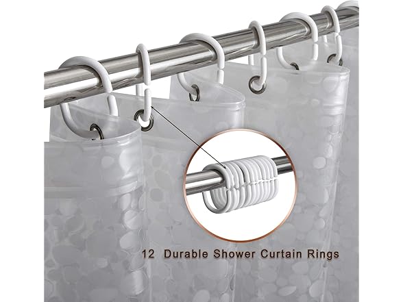 Bostofy Waterproof Shower Curtain Liner