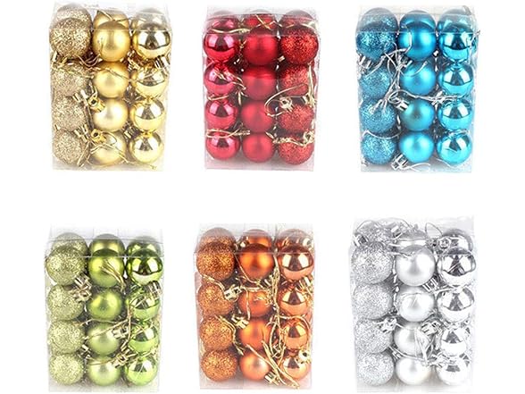 AKOAK 24 Pcs Christmas Ball Ornaments