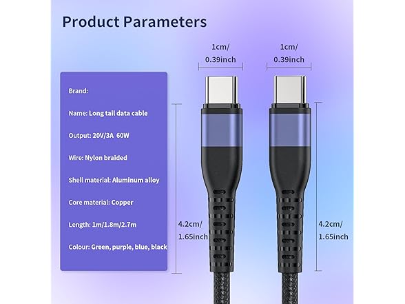Aofong USB C to USB C Cable PD 60W