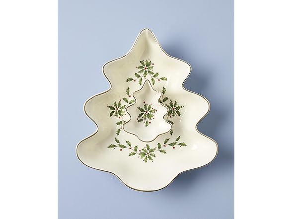 Lenox 898187 Holiday Tree Chip & Dip Set