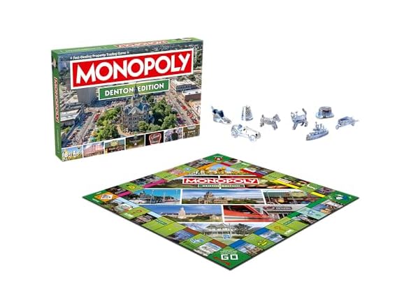 Monopoly Board Game Denton TX Edition