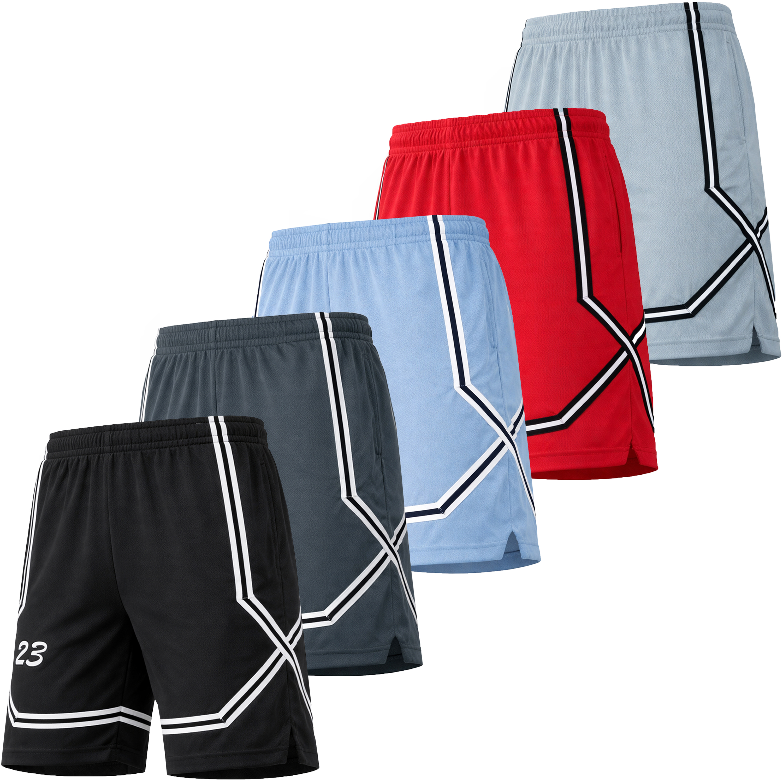 3Pk Mens Performance Tech Mesh Shorts - Gallery 10