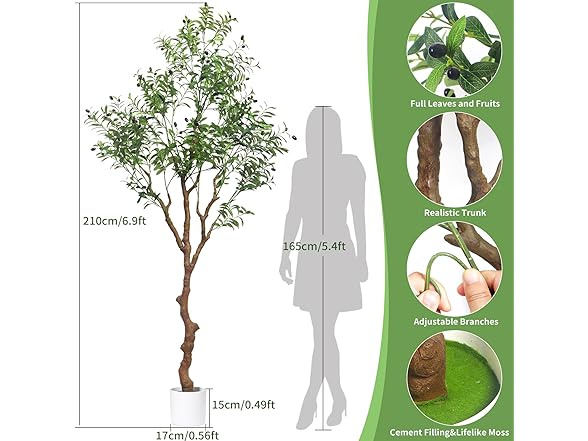 Kmise 7ft Faux Olive Tree