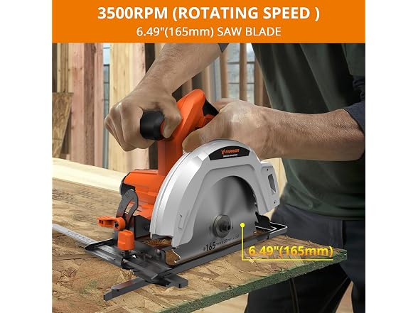 TILSWALL USPRCS01 Cordless Circular Saw Orange