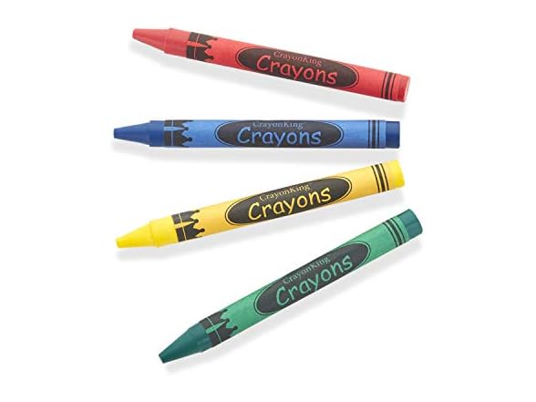 CrayonKing 3,000 Bulk Crayons, 4 Colors, Non-Toxic