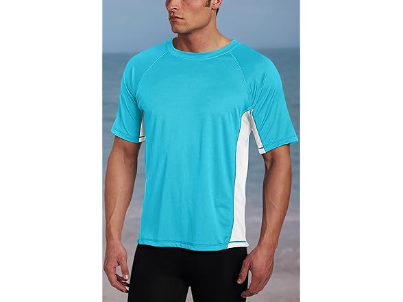 Kanu Surf Men's Aqua/White Rashguard (M)