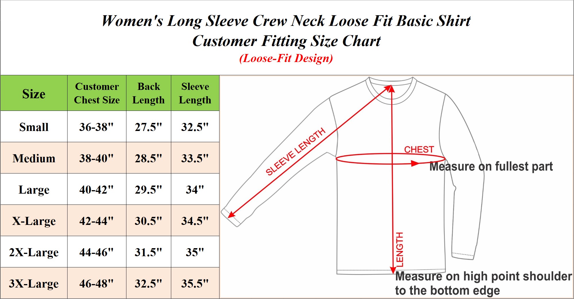 4Pk Womens L/S Crew Neck Classic Shirt - Gallery 8