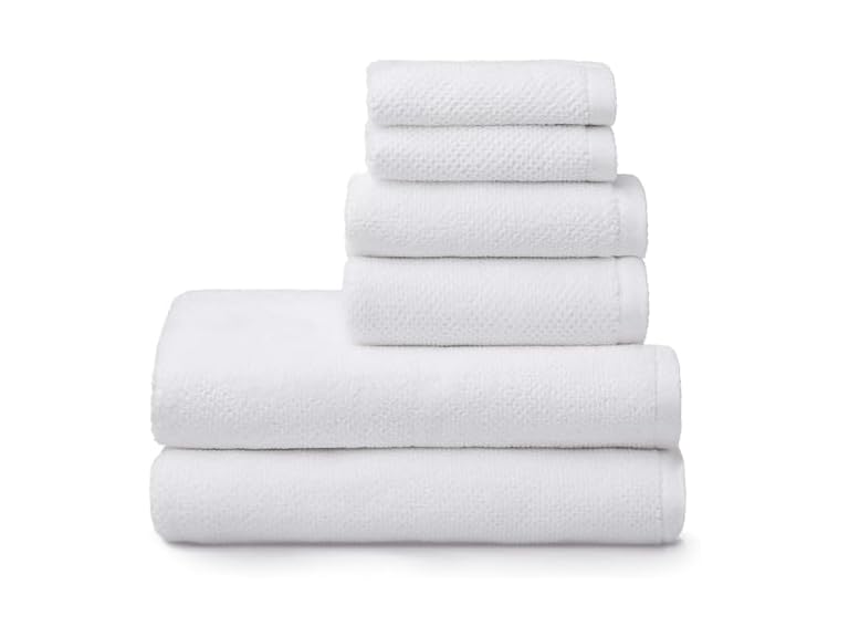 Simpli-Magic 6-Piece White Premium Towel Set