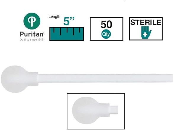 Puritan Medical 5" Sterile Round Foam Swab