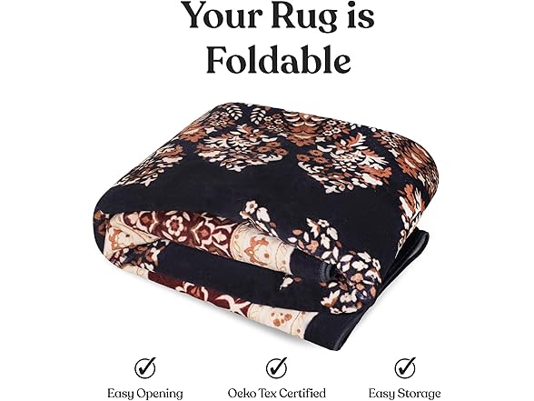 Superior Elegant Floral Medallion Border Washable Indoor Area Rug