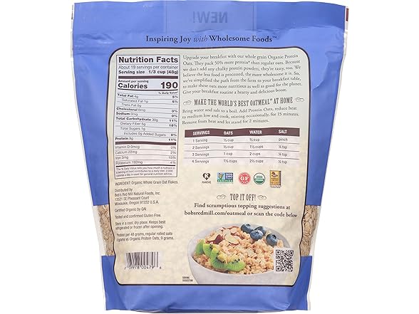 Bob's Red Mill Protein Oats 32oz