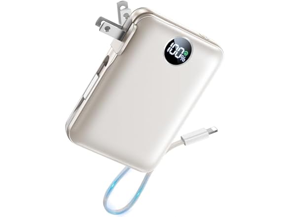 Sucrosey Portable Charger with Built in Cables