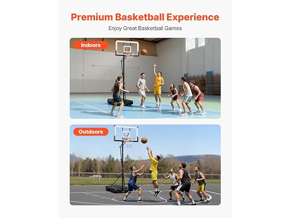 Basketball Hoop, 7.6-10 ft Adjustable Height