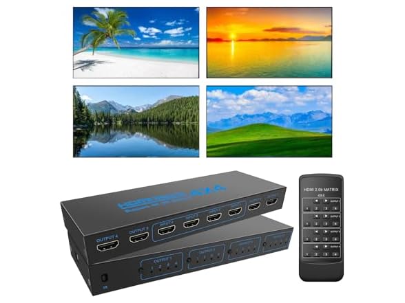 AOGETYO HDMI Switch 4 Computers, 4K/30HZ