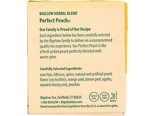 Bigelow Perfect Peach Tea Bags, 20 ct