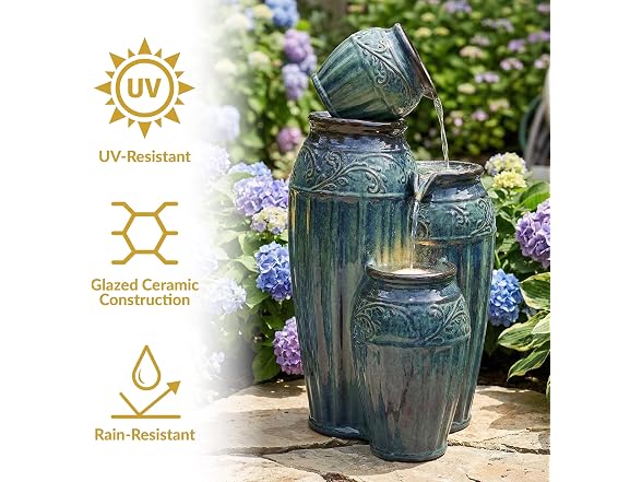 Tour de Vase Ceramic 27-Inch Fountain - Gallery 4