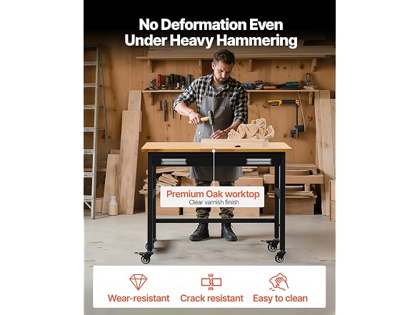 48-inch Workbench, 1500 lbs Load Capacity
