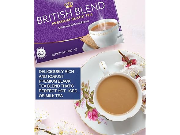 80CT Tetley British Blend Premium Black Tea, Regular