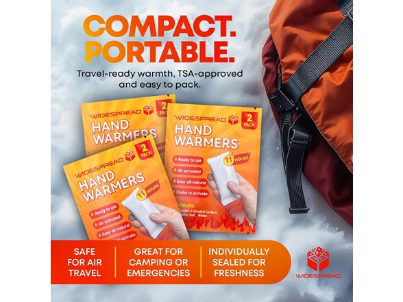 Disposable Hand Warmers (100, 200, 300, or 400)