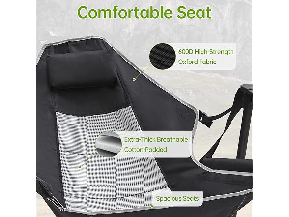 Aohanoi Grey/Black Hammock Camping Chair