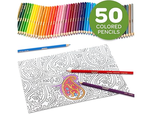 Colored Pencils For Adults (50ct)