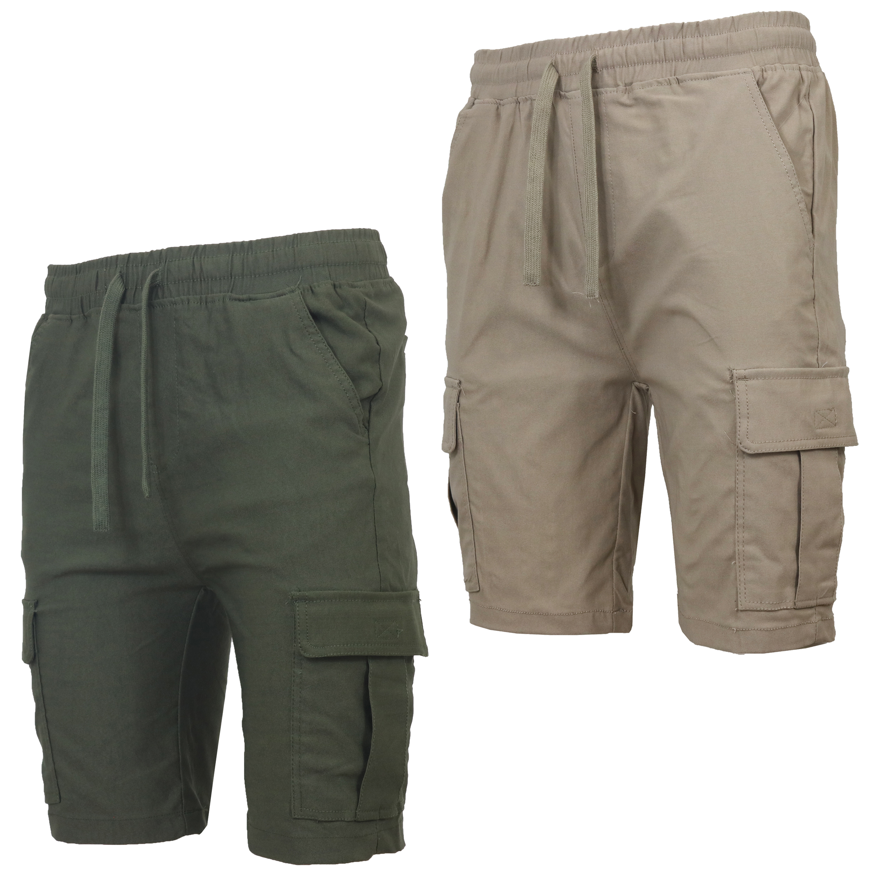 2Pk Mens Super Stretch Cargo Shorts - Gallery 22