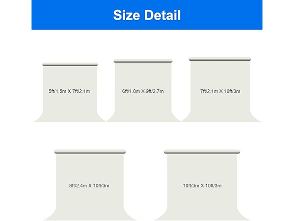 Joccun 5X7FT White Backdrop Background