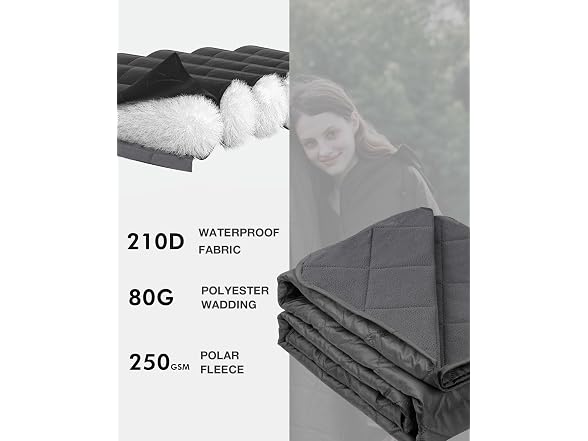 DUKUSEEK Waterproof Stadium Blanket NO HOOD - Gallery 5